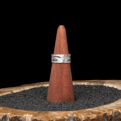 Birch Bark Ring sz 8