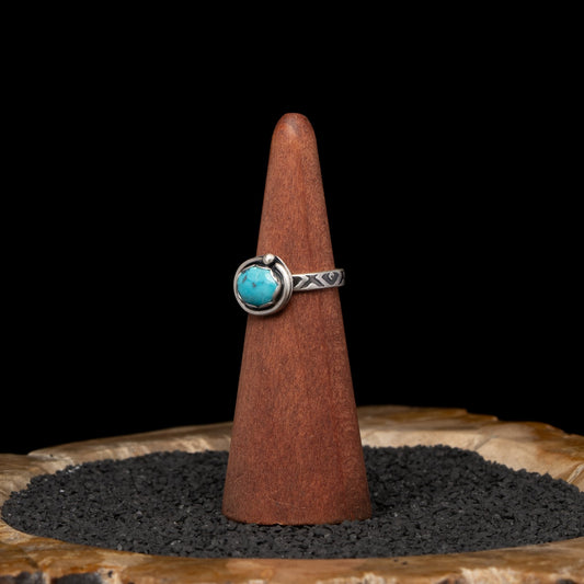 Turquoise Silver Ring sz7