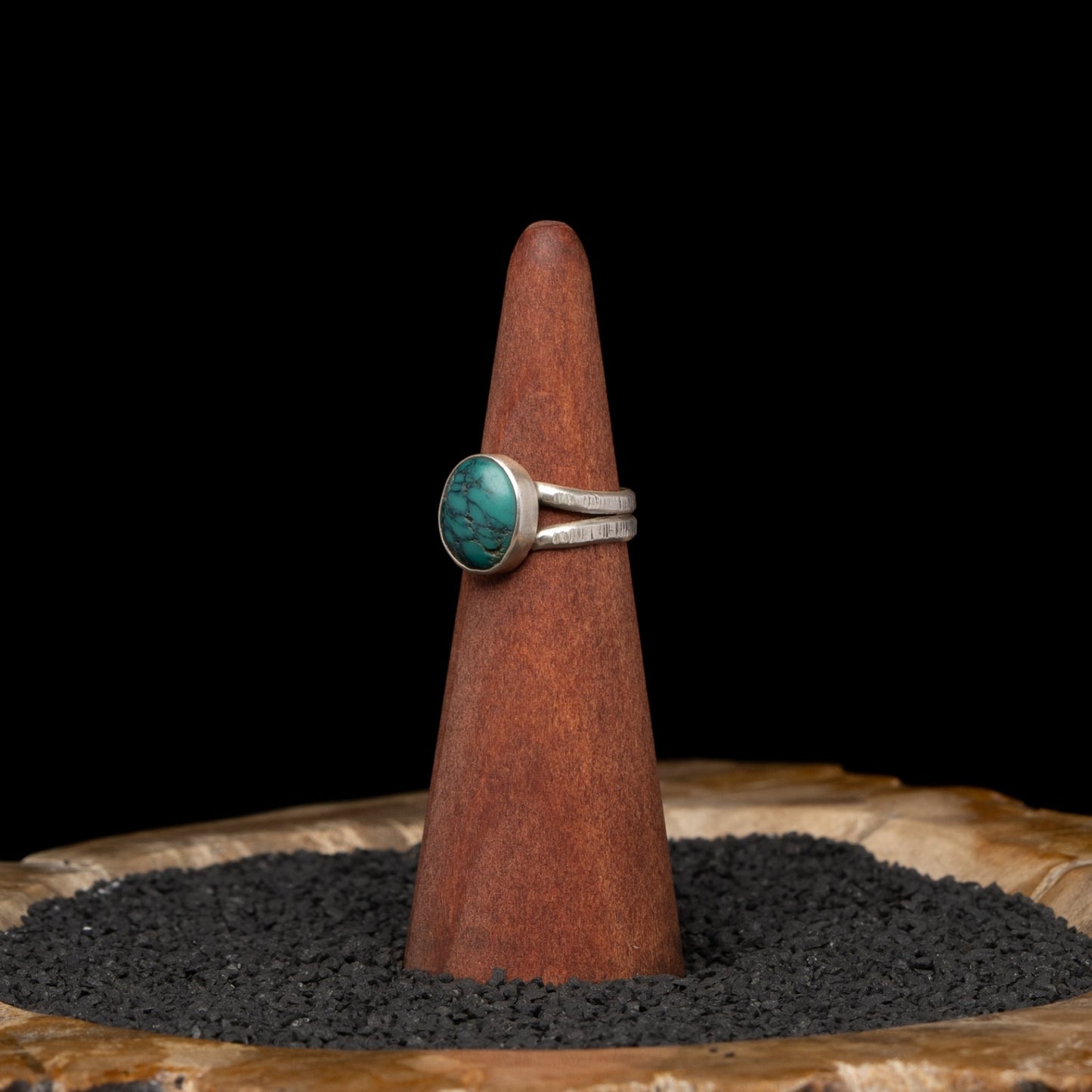 Turquoise Silver Ring sz 6.25