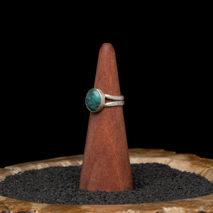 Turquoise Silver Ring sz 6.25