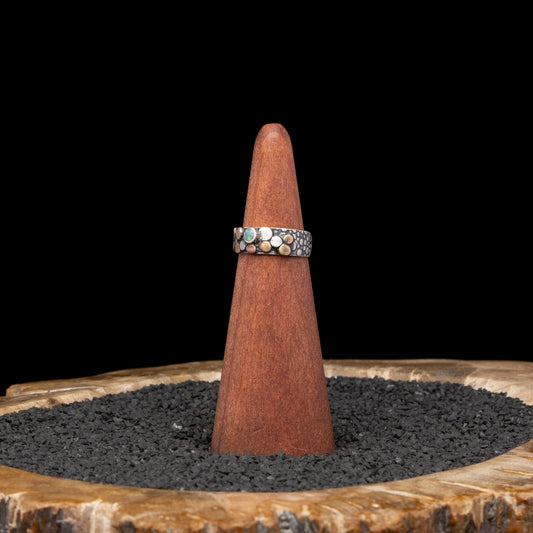Opal River Rock Ring sz 5.5