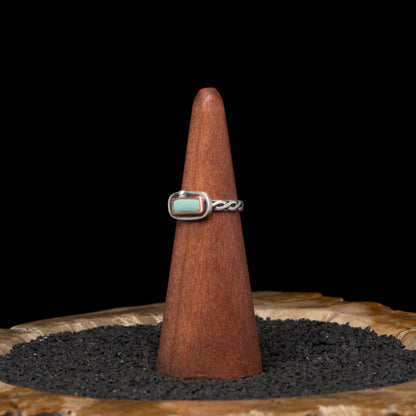 Turquoise Silver Ring sz 6.5