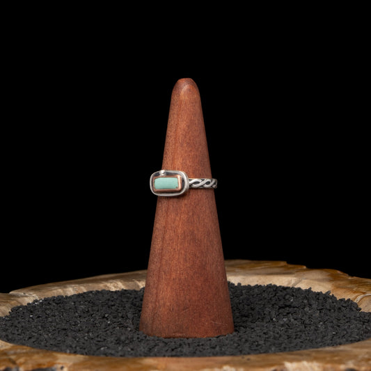 Turquoise Silver Ring sz 6.5