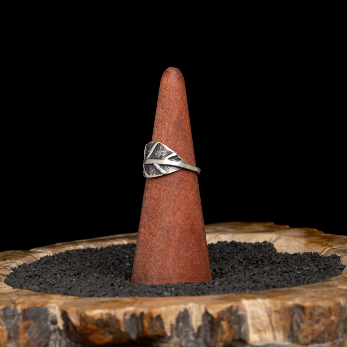 Silver Leaf Ring Size 7.5