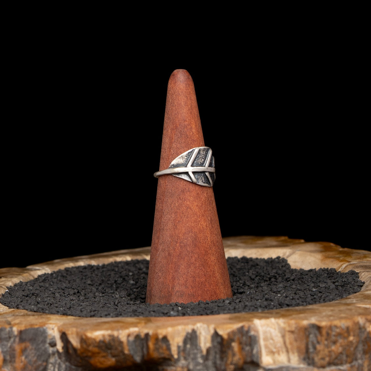 Silver Leaf Ring Size 7.25