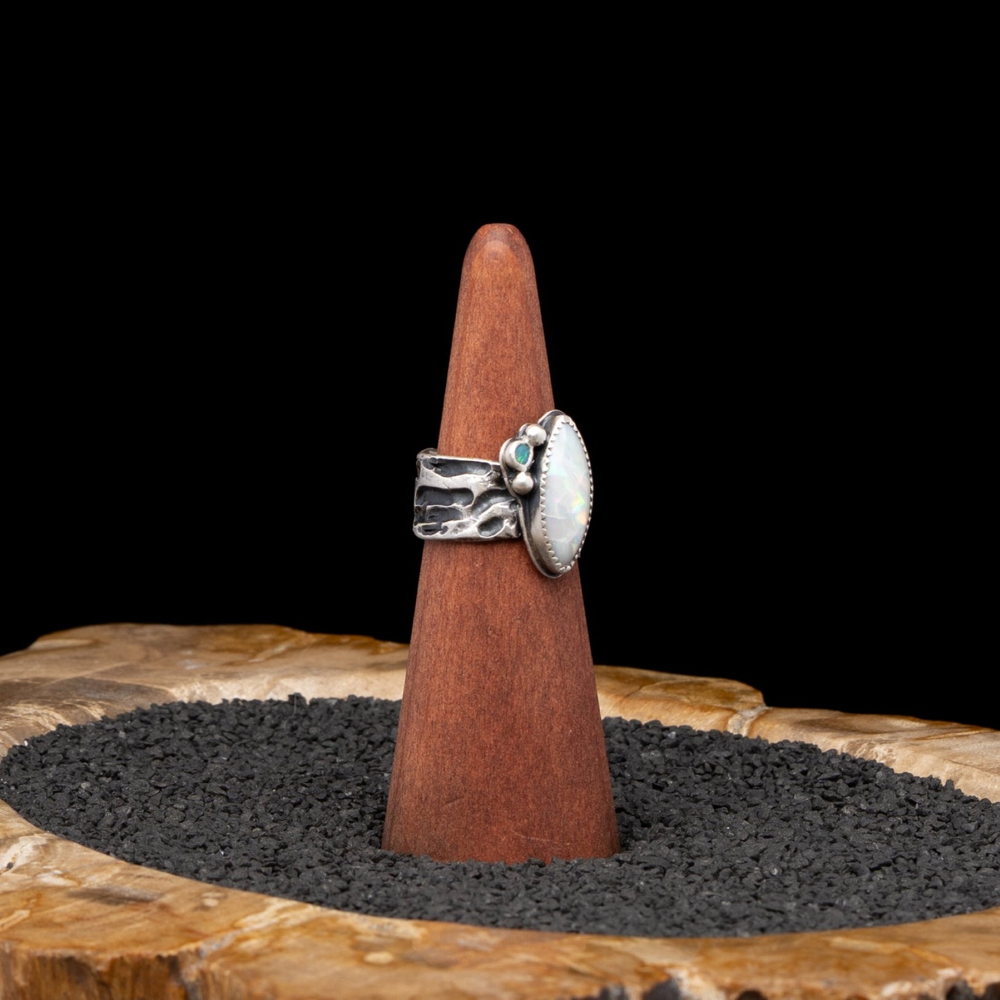 Double Opal Ring sz 8