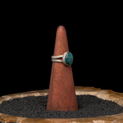 Turquoise Silver Ring sz 6.25