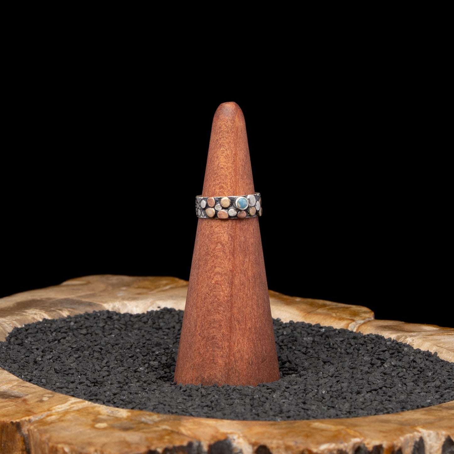 Opal River Rock Ring sz 5.5