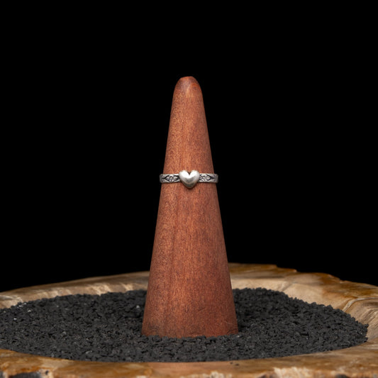 Silver Heart Ring sz 6