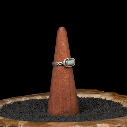 Turquoise Silver Ring sz 6.5