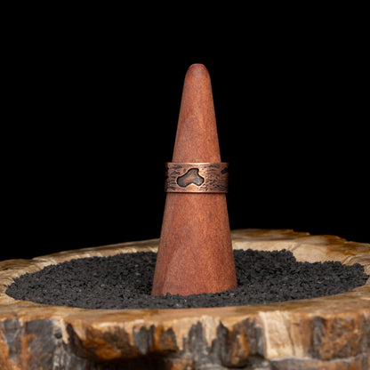 Copper Birch Bark Ring Size 9.5