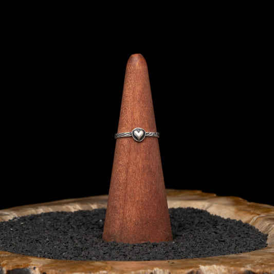 Silver Heart Ring sz 7.5