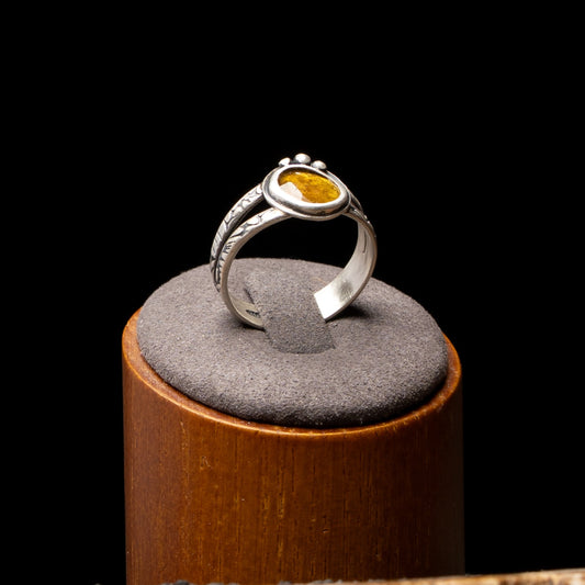 Yellow Tourmaline Ring Size 9.5
