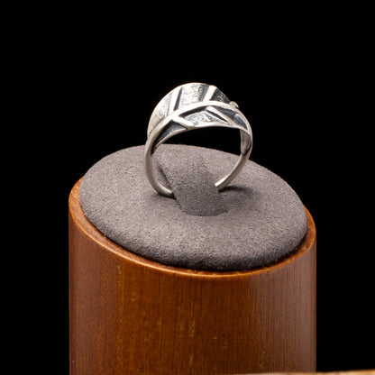 Silver Leaf Ring Size 7.25
