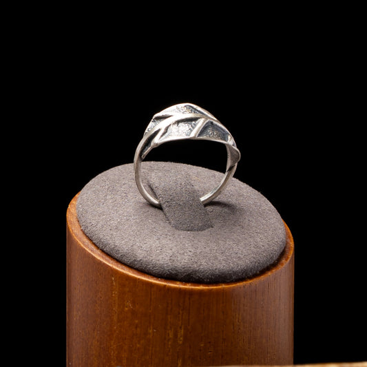 Silver Leaf Ring Size 7.5