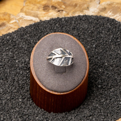 Silver Leaf Ring Size 7.5