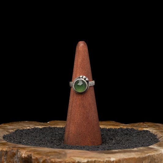 Serpentine Silver Ring sz 6.5