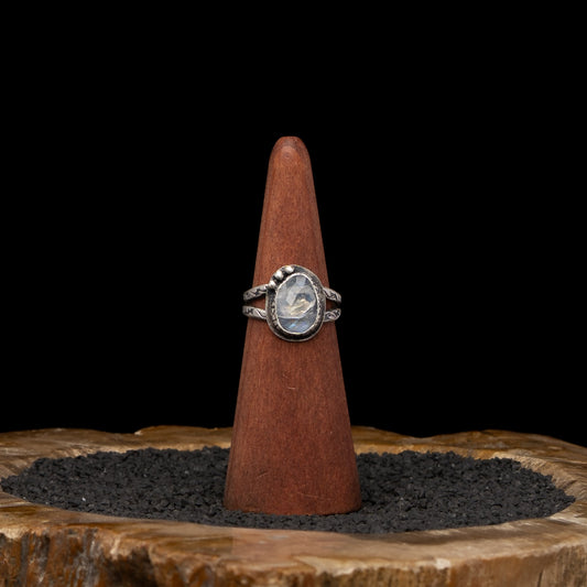 Moonstone Silver Ring sz 8.5