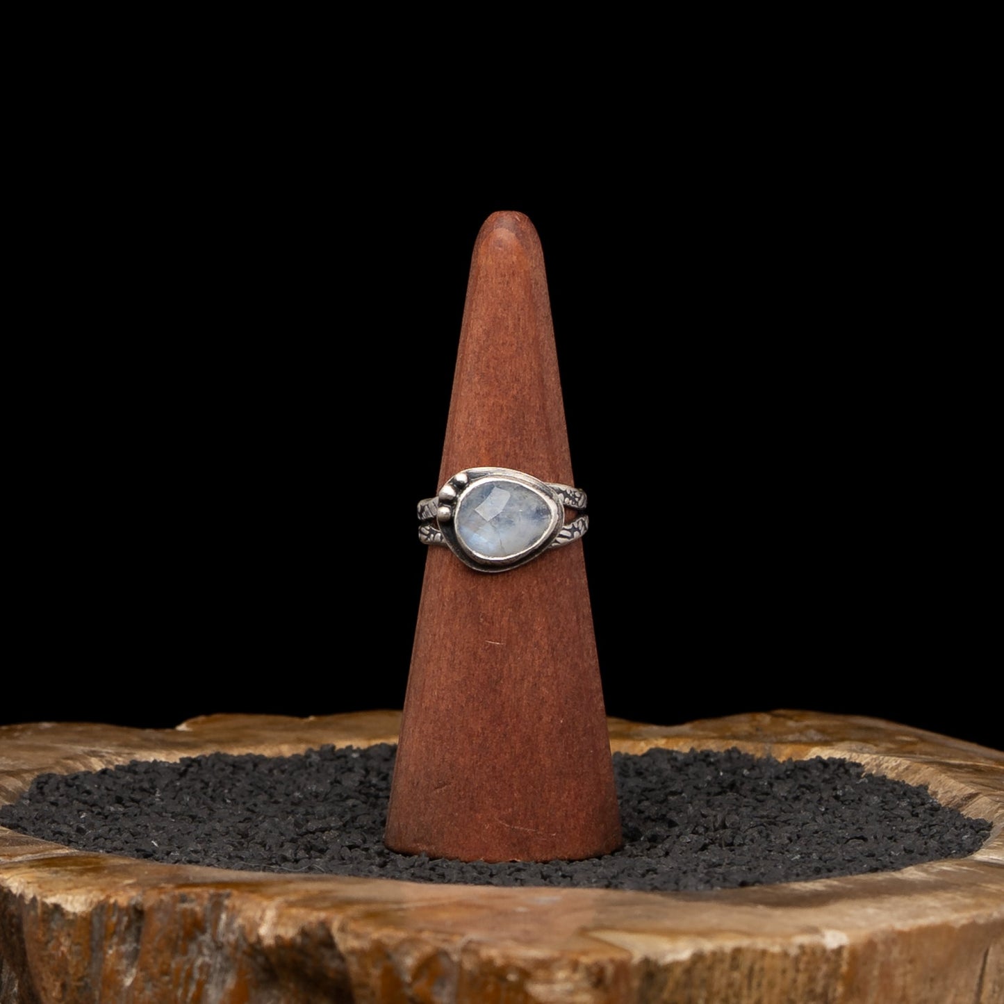 Moonstone Silver Ring sz 9