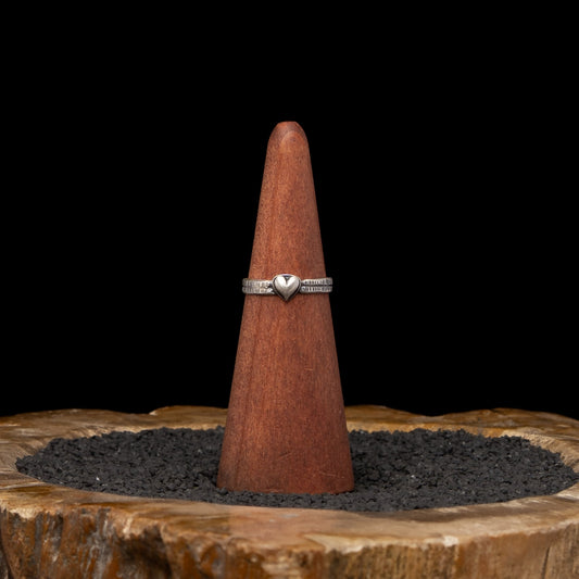Silver Heart Ring sz 7 & 3/4