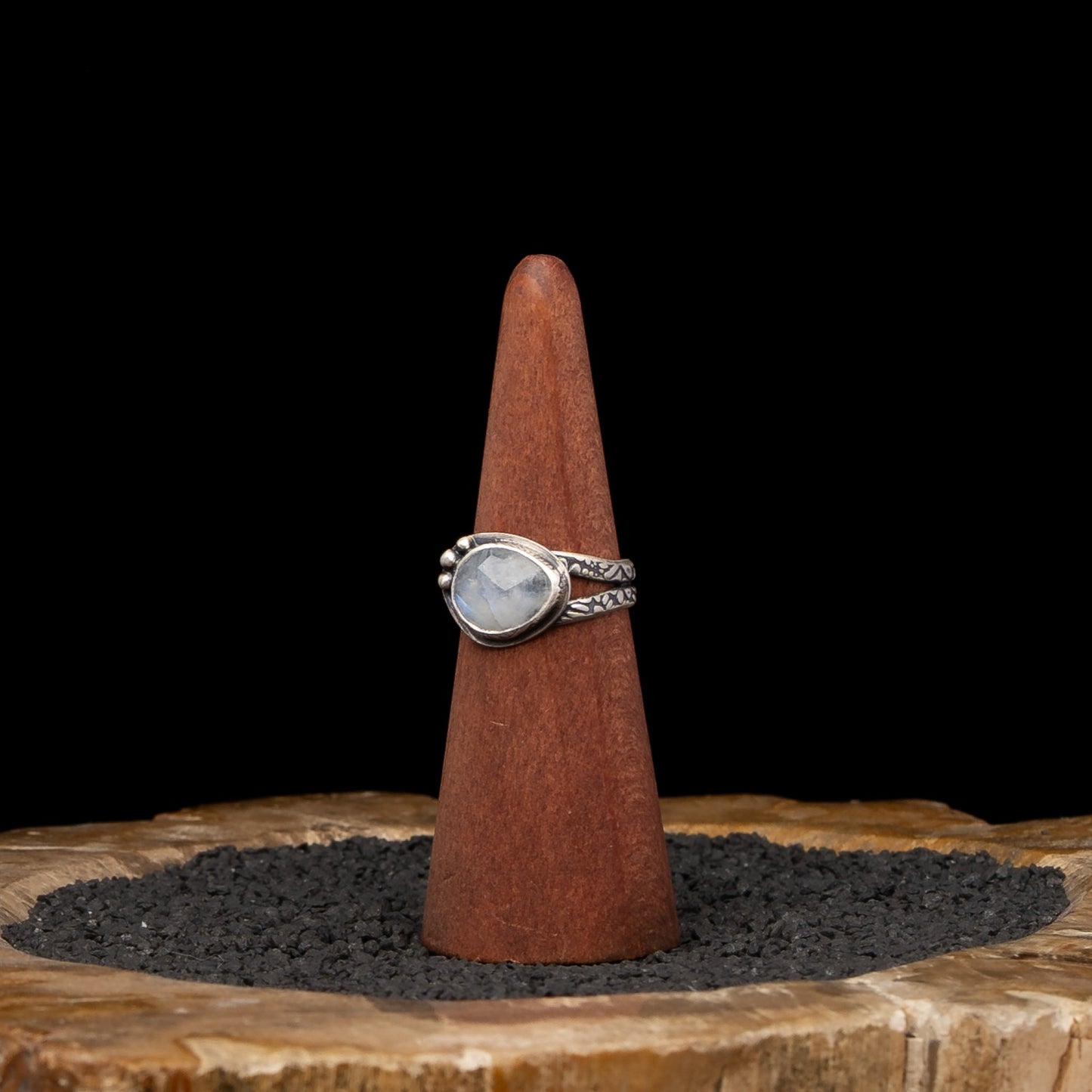 Moonstone Silver Ring sz 9