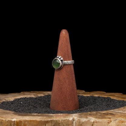 Serpentine Silver Ring sz 6.5