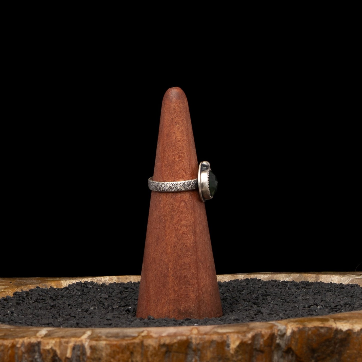 Serpentine Silver Ring sz 6.5