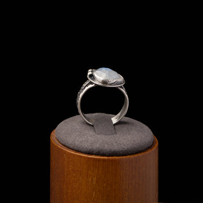 Moonstone Silver Ring sz 9