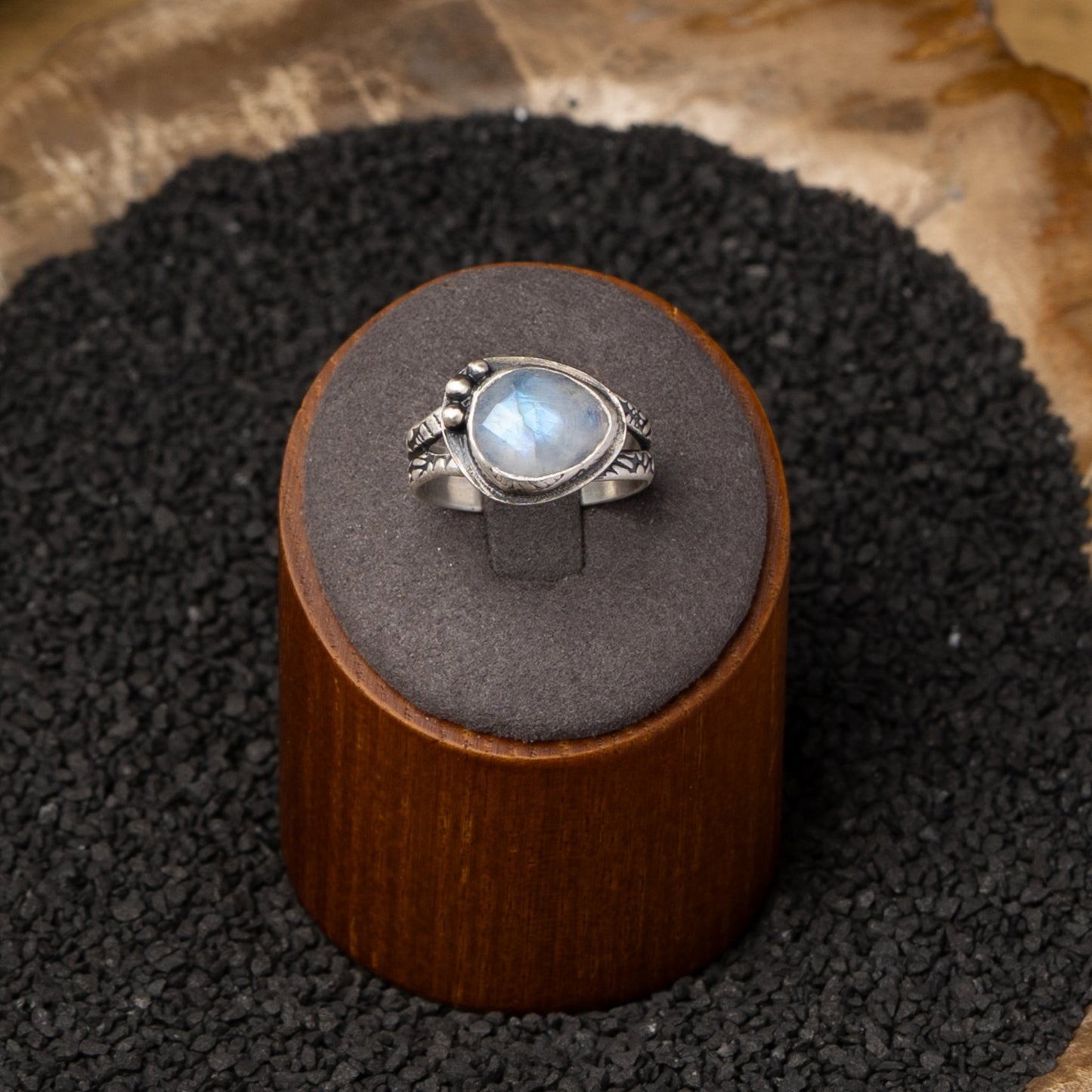 Moonstone Silver Ring sz 9