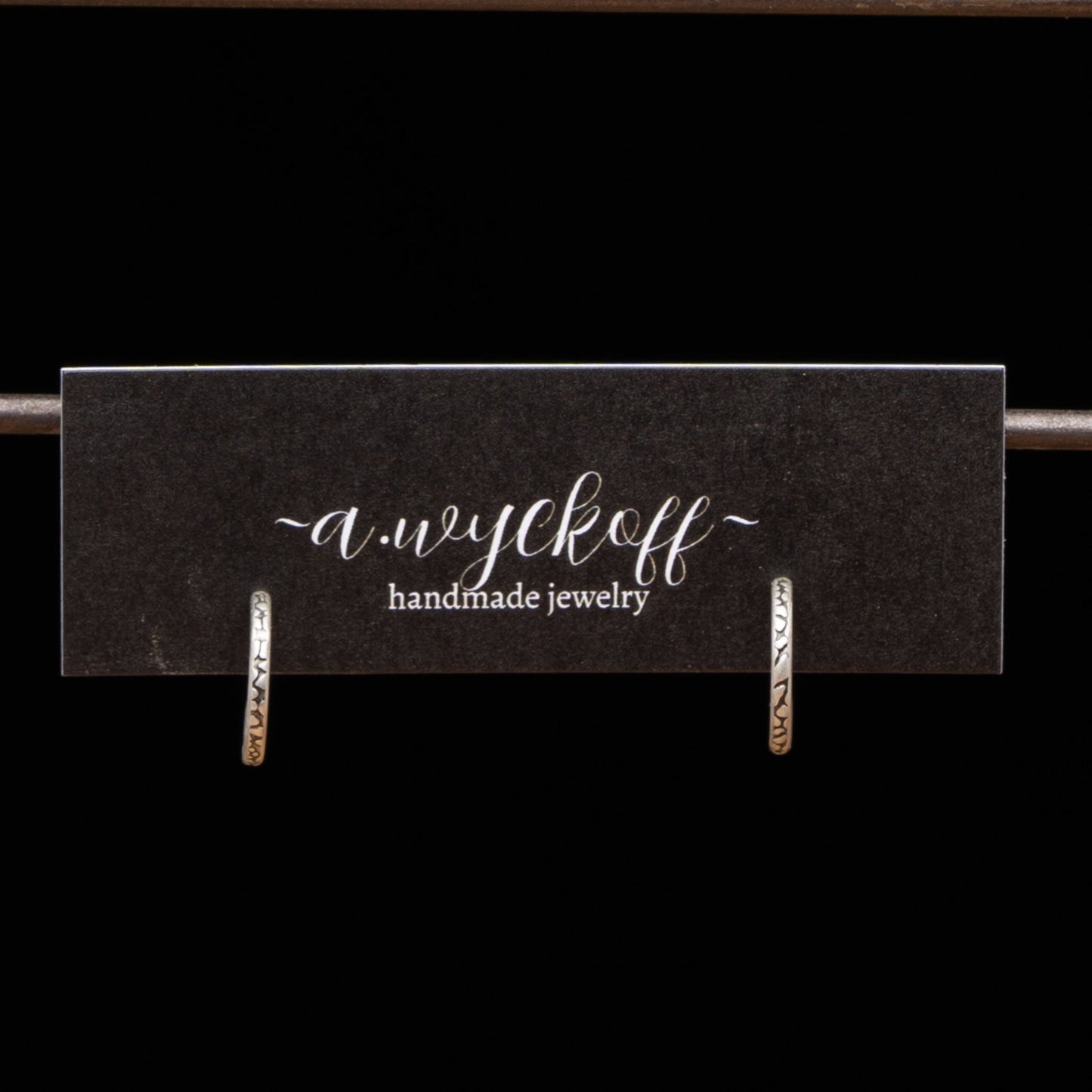 Silver Post Hoop Earrings