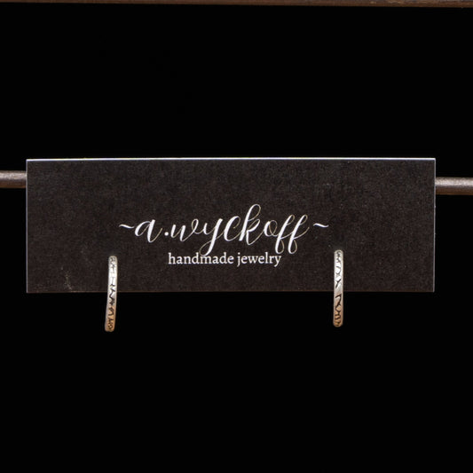 Silver Post Hoop Earrings