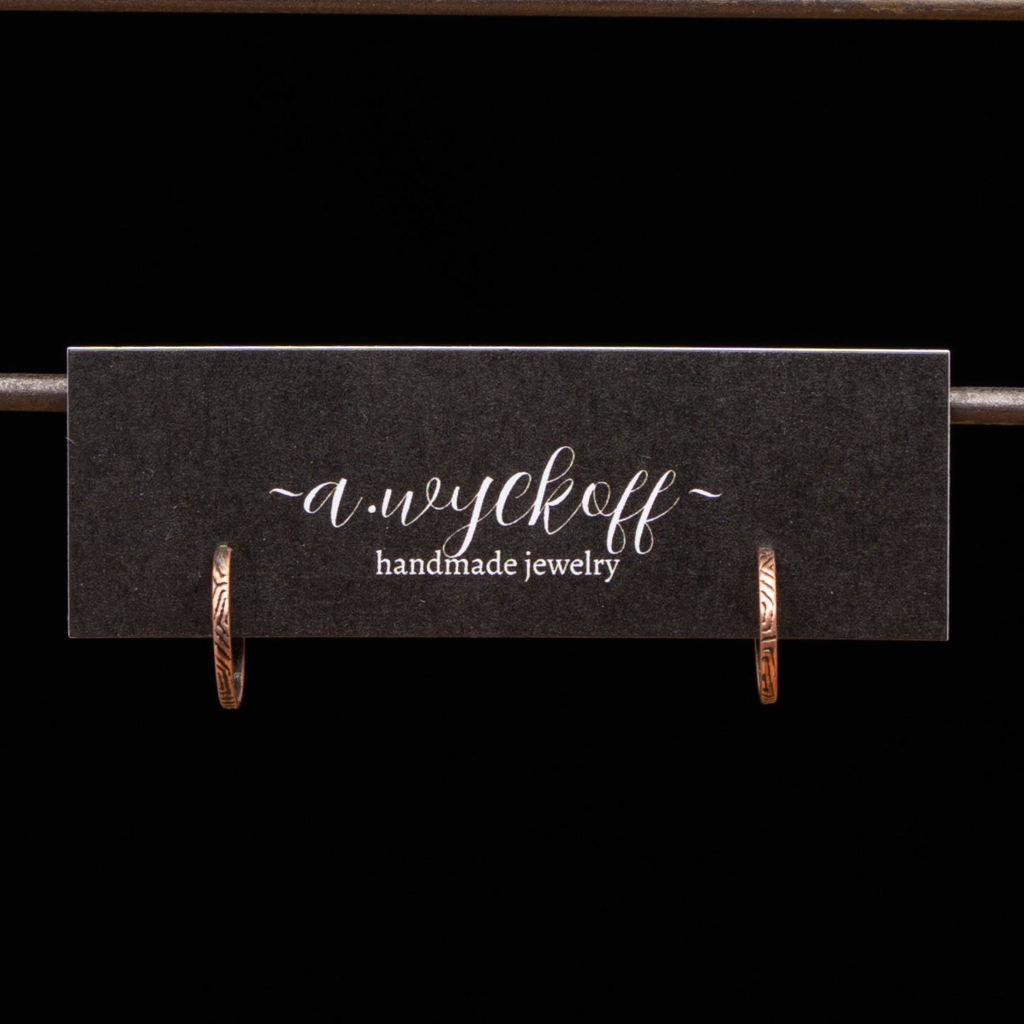 Copper Post Hoop Earrings