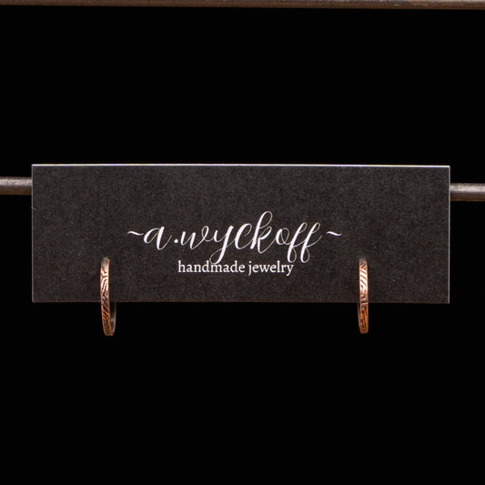 Copper Post Hoop Earrings