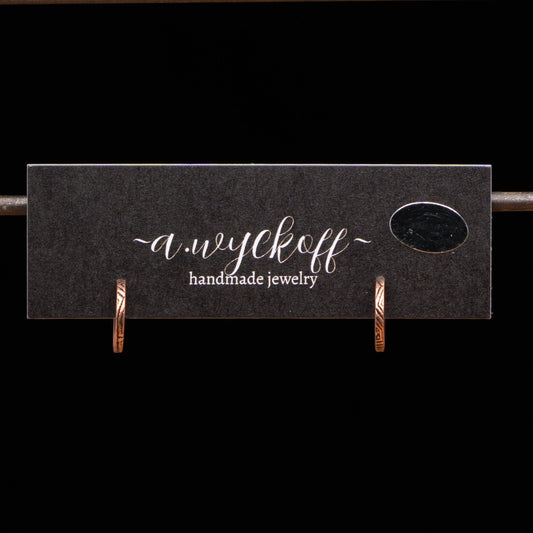 Copper Post Hoop Earrings