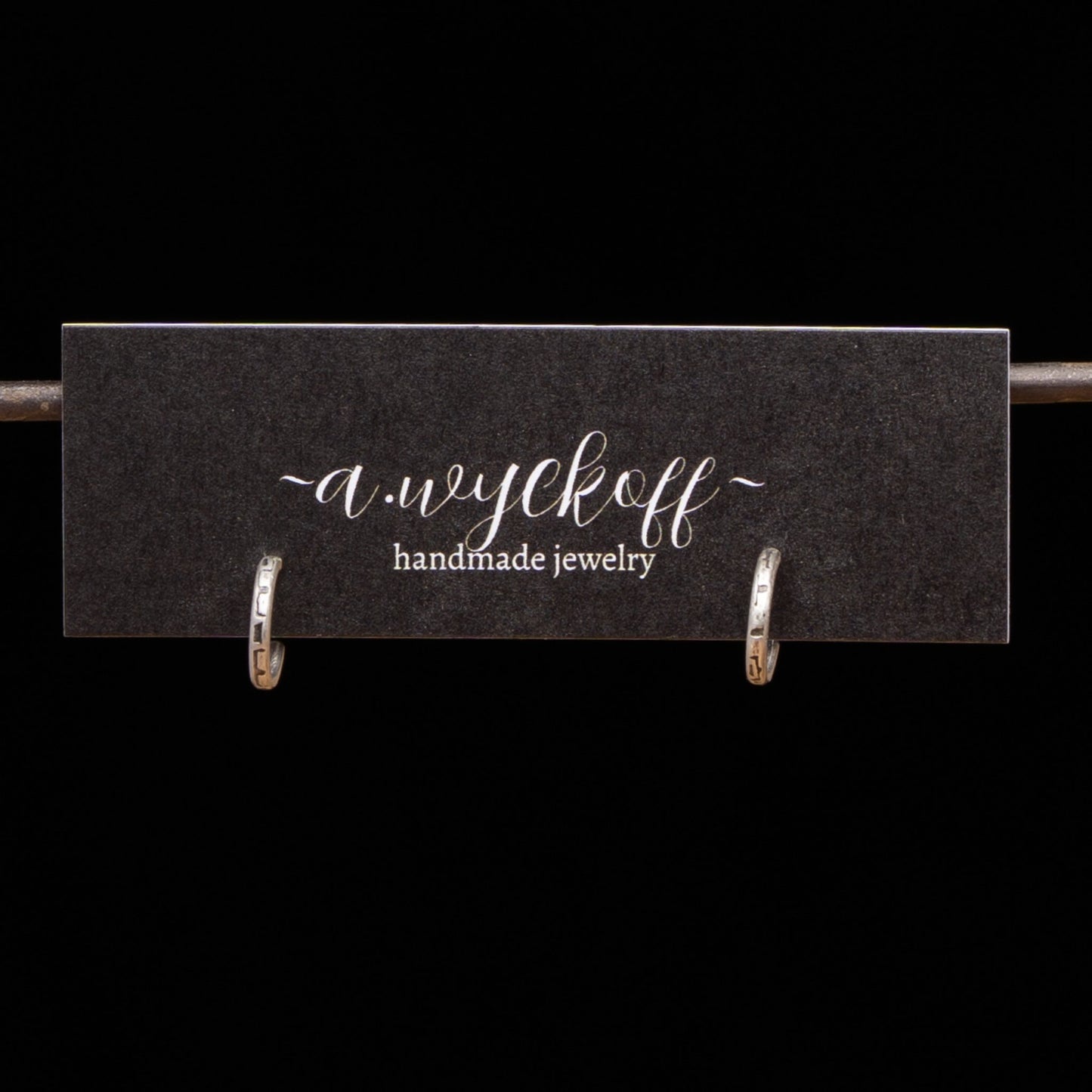 Siver Post Hoop Earrings