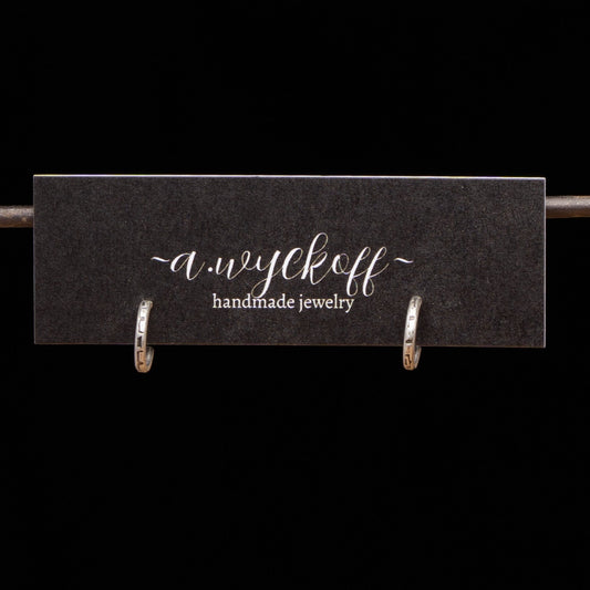 Siver Post Hoop Earrings