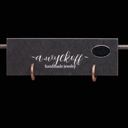 Copper Post Hoop Earrings