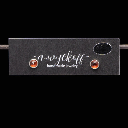 Garnet Post Earrings